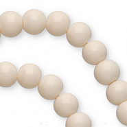 6 mm glass beads opaque Light Cream Peach