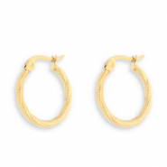 Stainless steel earrings creole Gold