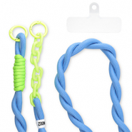 Trendy phone cord incl. insert Blue-Green