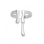 Stainless steel rings drops Silver