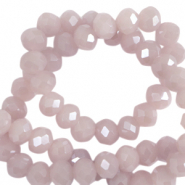 Top faceted beads 3x2mm disc Lavender Fog-Pearl Shine Coating
