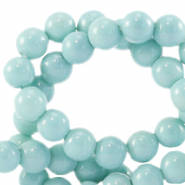 4 mm glass beads opaque Pagoda Blue