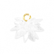 Cubic Zirconia charms flower Transparent