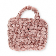 Handmade crocheted bags Mauve Pink