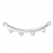 Stainless steel findings connector arch with 4 loops Silver