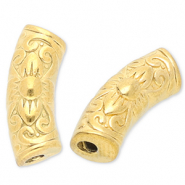 Stainless steel beads tube Gold