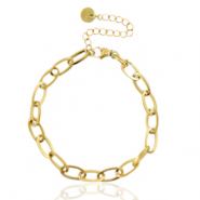 Stainless steel bracelets chain link Gold