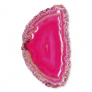 Natural stone charms Agate drop Multicolour Pink-Orange