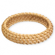 Bracelets bangle rattan Natural Beige