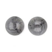 12 mm acrylic beads round Grey-Marble