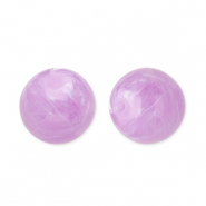 12 mm acrylic beads round Lavender Purple-Marble