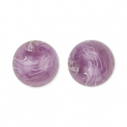 12 mm acrylic beads round Purple-Brown-Marble
