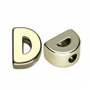 Acrylic letter beads letter D Gold