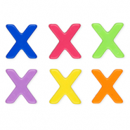 Acrylic letter beads letter X Multicolour