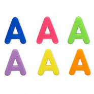 Acrylic letter beads letter A Multicolour