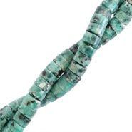 Natural stone beads disc 4mm Marble Reef Green