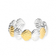 Stainless steel rings shell Silver-Gold
