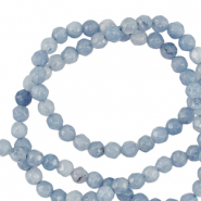 Natural stone beads 3mm faceted polished Sky Blue