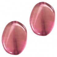 Semi-precious stones oval Magenta Opal