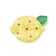 Hair accessories hair claw lemon Pearl Shine Yellow-Green-Dark Red
