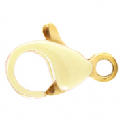 Stainless steel findings lobster clasp 10mm Off White-Gold