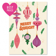 BY31&reg; Jewellery cards "Merry & Bright" Off White-Pink-Purple-Dark Green