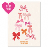 BY31&reg; Jewellery cards "Have a bowtiful Christmas!" Light Beige-Pink-Red-Warm Orange