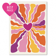 BY31® Jewelley cards heart Purple-Pink-Orange-Yellow