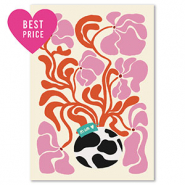 BY31® Jewelley cards flowers Off White-Red-Pink-Black