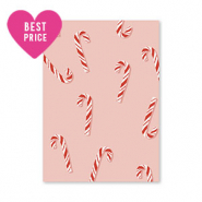Jewellery cards candy canes Pink-Red-White