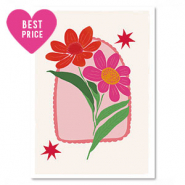 Jewellery cards flower Pink