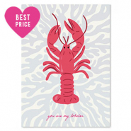 Jewellery cards "you are my lobster" Blue-red