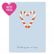 Jewellery cards "Sending you a hug" Light Blue