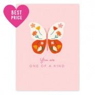 Jewellery cards "You are one of a kind" Light Pink