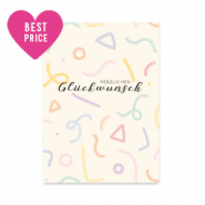 Jewellery cards "Herzlichen Glückwunsch" Rose Tan