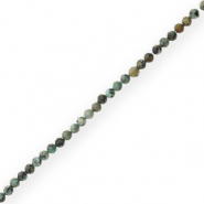 Natural stone beads Chalcedony (Jasper) 4mm faceted polished Multicolour Green