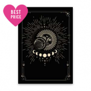 Jewellery cards sun & moon Black-Yellow