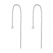 Stainless steel earrings / earpin Silver