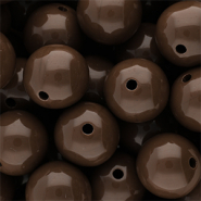 16 mm DQ acrylic beads shiny Cappuccino 19-1220 Tcx