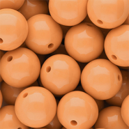 16 mm DQ acrylic beads shiny Chamois 15-1145 Tcx