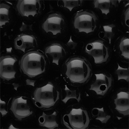 12 mm DQ acrylic beads shiny Black