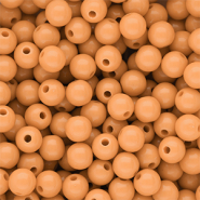 8 mm DQ acrylic beads shiny Chamois 15-1145 Tcx