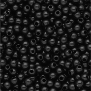 4 mm DQ acrylic beads shiny Black