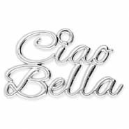 Metal charms "Ciao Bella" Silver