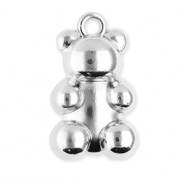 Metal charms bear Silver