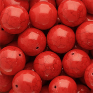 Beads Ceramic 20mm Red