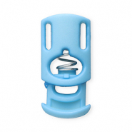 Colourful jewellery findings cord stopper rectangle Light Blue