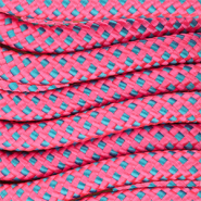 Trendy paracord 8mm Neon Pink-Blue