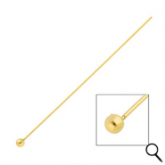 BY31® Stainless steel findings headpins with ball 70mm Gold