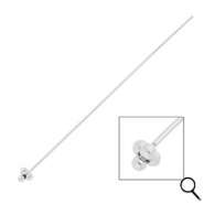 BY31® Stainless steel findings headpins with spheres 70mm Silver